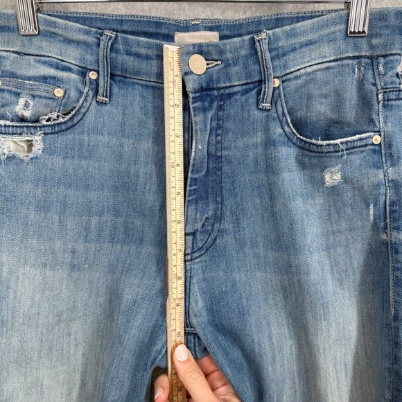 Mother Womens Looker High Waisted Skinny Jeans Size 27 Light Graffiti Wash READ - Picture 15 of 16